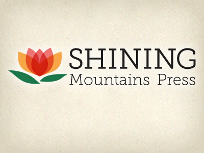 Logo option for Shining Mountains Press author branding education identity logo lotus publishing