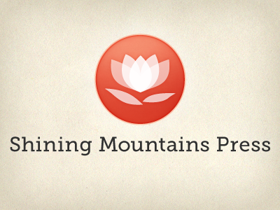 Refined logo option for Shining Mountains Press author education logo peace