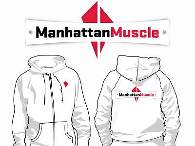 Manhattan Muscle hoodie fashion fitness health identity logo manhattan nyc personal trainer trainer