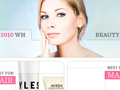 Women's Health content features - beauty beauty editorial magazine typography womens health