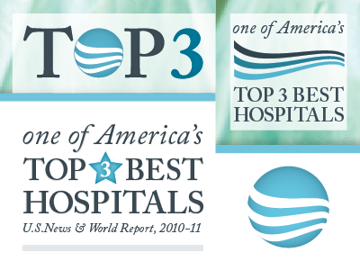 MGH 'top 3 hospital' logo variations by Scarlett Coley on Dribbble