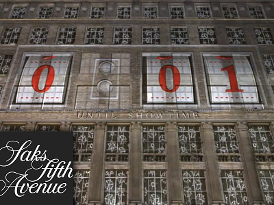 3D projection for Saks Fifth Avenue