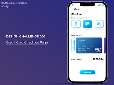 Daily UI Challenge: Credit Card Checkout Page dailyui designchallenge uidesign