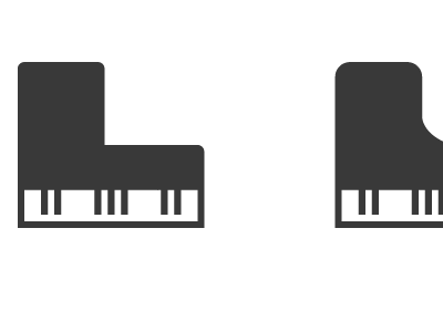 Icon shape black icon illustration piano vector