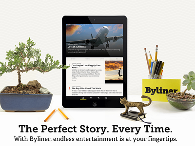 Byliner Product Page byliner ipad photo product page reading story website