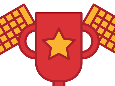 finish line! icon lucidworks red star yellow