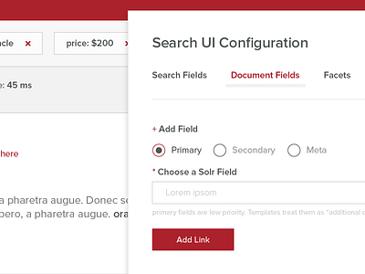 Search UI facet form search ui