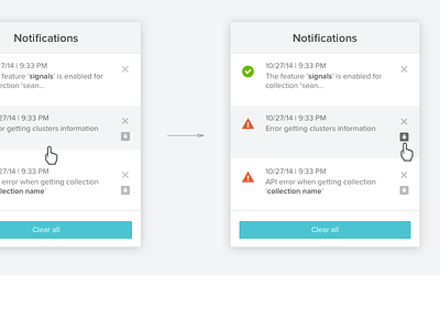 Notifications up and running design lucidworks notification product ui ux
