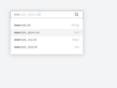 autocomplete field names autocomplete design dropdown filter icon text ui ux