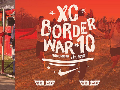 XC border war #10 poster branding cross country nike poster running typography