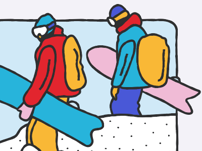 Rad - Snowboard Illustration color comic illustration japan snowboard