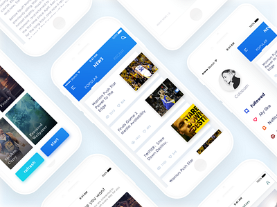 News subscription app cards concept ios minimal mobile news recommend ui