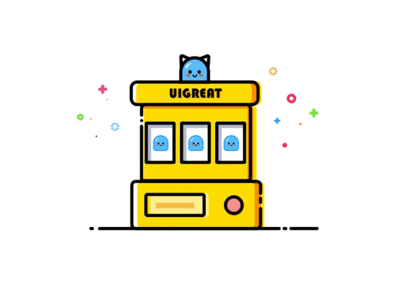 2x Dribbble Invites machine slot animation invite mbe