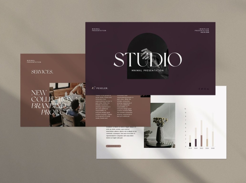 Studio Portfolio PowerPoint Template #8 by CstudioF on Dribbble