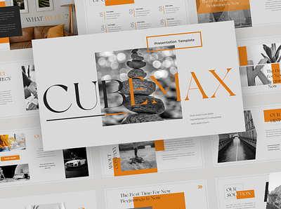 Cubemax GoogleSlides Template #1 app branding design graphic design illustration logo typography ui ux vector