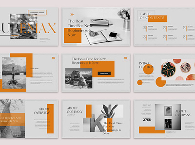 Cubemax GoogleSlides Template #2 app branding design graphic design illustration logo typography ui ux vector