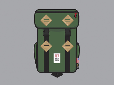 Topo Designs Backpack backpack illustration outdoors topo usa vector