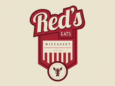 Red's Eats badge lobster logo logodesign maine reds