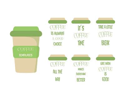 Coffee phrases templates