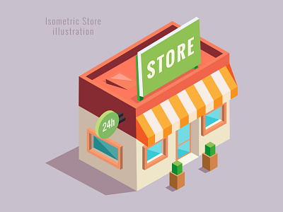 Isometric store illustration