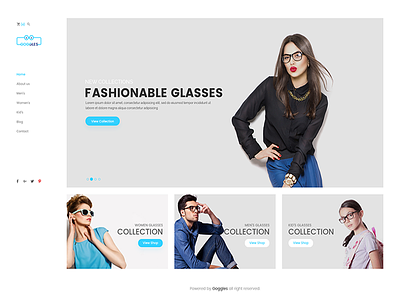 $1 PSD Template - Goggles clean ecommerce ecommerce psd fashion psd online market psd shop shopping sunglass