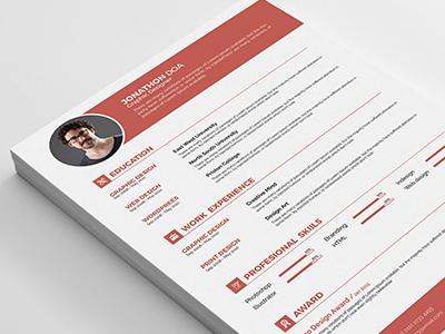 CV Resume Template a4 creative cv cv psd resume resume