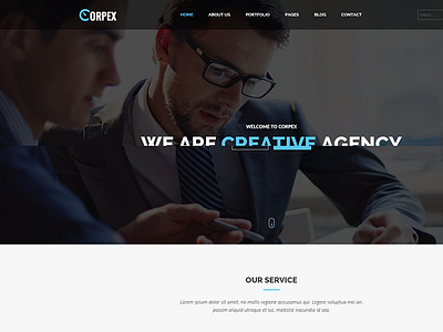 Corpex – Corporate PSD Template corporate site psd template simple design web design website templates