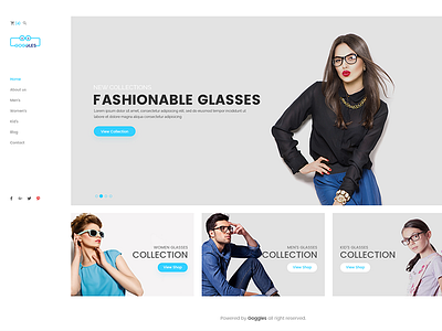 Goggles – eCommerce PSD Template clean ecommerce ecommerce psd fashion psd online market psd shop shopping sunglass