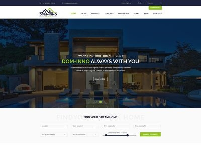 $1 PSD Template - Dom-inno psd template real estate