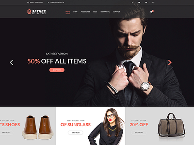 Sathee – Fashion eCommerce PSD Template bootstrap creative fashion fashion store modern psd retail shopping store