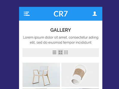 CR7 – Mobile App PSD Template