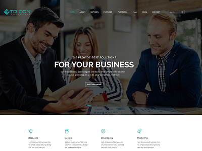 Tricon – Corporate PSD Template