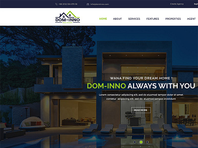 Dom-Inno Real Estate PSD Template free psd template real estate