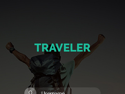 Traveler – Mobile App PSD Template