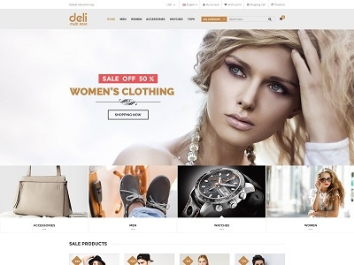 Deli – Multi-Store eCommerce PSD Template agency blog business corporate creative ecommerce elegant fashion flat minimal modern