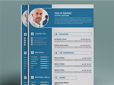 Resume PSD Template