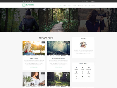 Blogging – Clean Personal Blog PSD Template