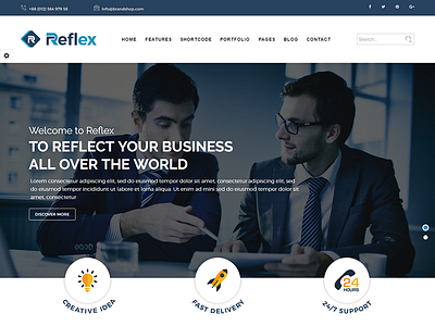 Reflex – Corporate PSD Template agency beautiful best clean creative psd