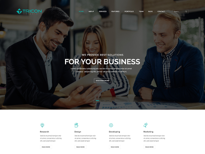 Tricon – Corporate PSD Template