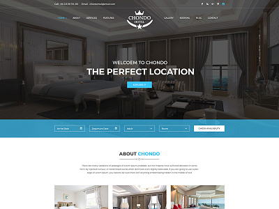Chondo – Hotel PSD Template book tickets booking flights hotels rent rent cars renting search ship taxi train travel