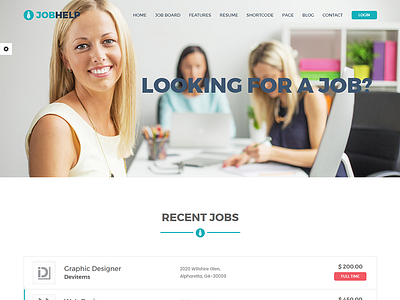 Jobhelp – Job Board PSD Template job board job template job website jobboard jobs opening recruiting recruitment ui user interface vacancy