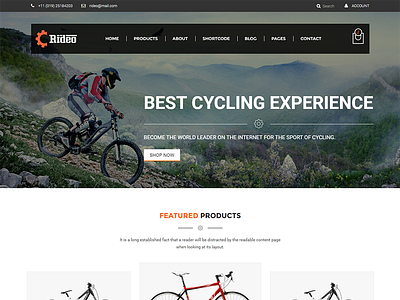 Rideo – eCommerce PSD Template bike biker bikes clubs cycle motorcycle motorcycle owners sport xtreme