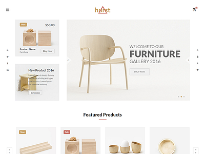 Hurst – eCommerce PSD Template furniture furniture ecommerce furniture template house minimal office wood