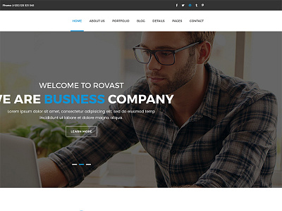 Rovast – Corporate PSD Template business web clean creative clean psd clean templates corporate site psd template