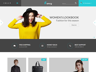 Fancy – eCommerce PSD Template $1.00