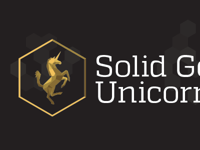 Solid Gold Unicorn Logo gold logo unicorn