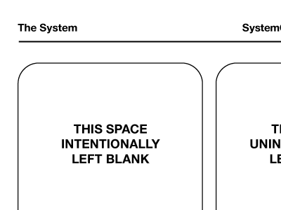 The System 491: Left Blank blank comic helvetica