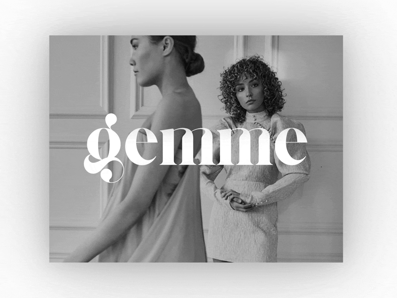 Gemme Logo Reveal branding closet dhultin fashion gemme logo rental reveal typography