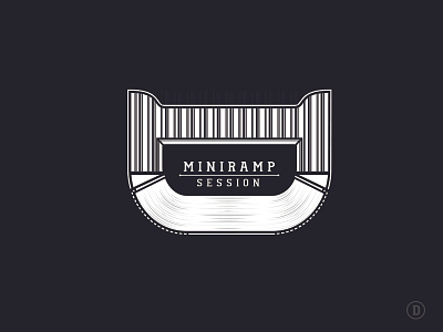 Miniramp Session D black illustration type typography white