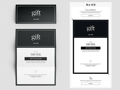 NA-KD E-Gift card dhultin email fold gift giftcard na-kd nakd